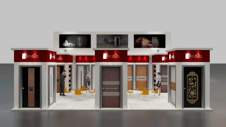 BORDO KAPI fuar standı çalışması