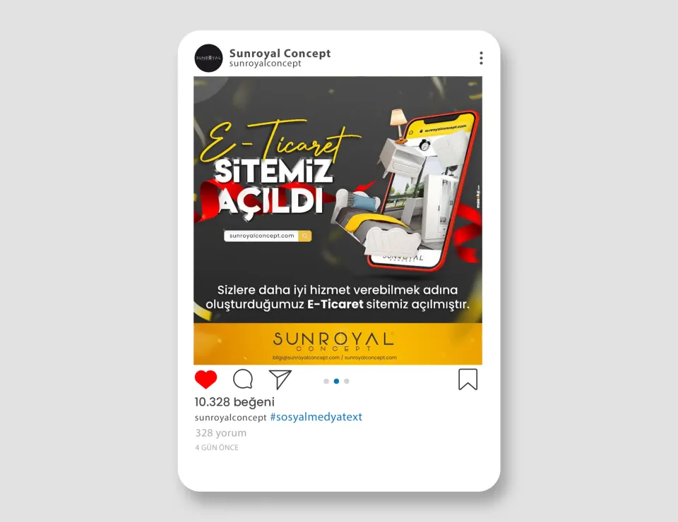 Sunroyal Concept sosyal medya tasarımları çalışması