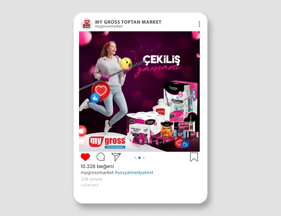 MY GROSS MARKET sosyal medya tasarımları çalışması