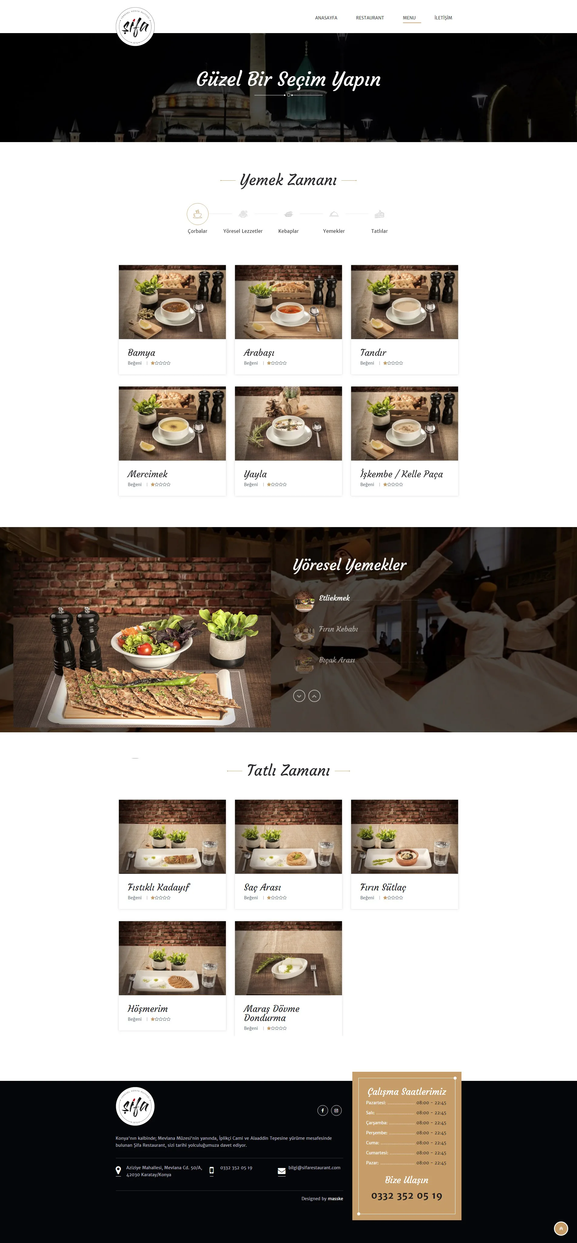 ŞİFA RESTAURANT proje uygulaması 4