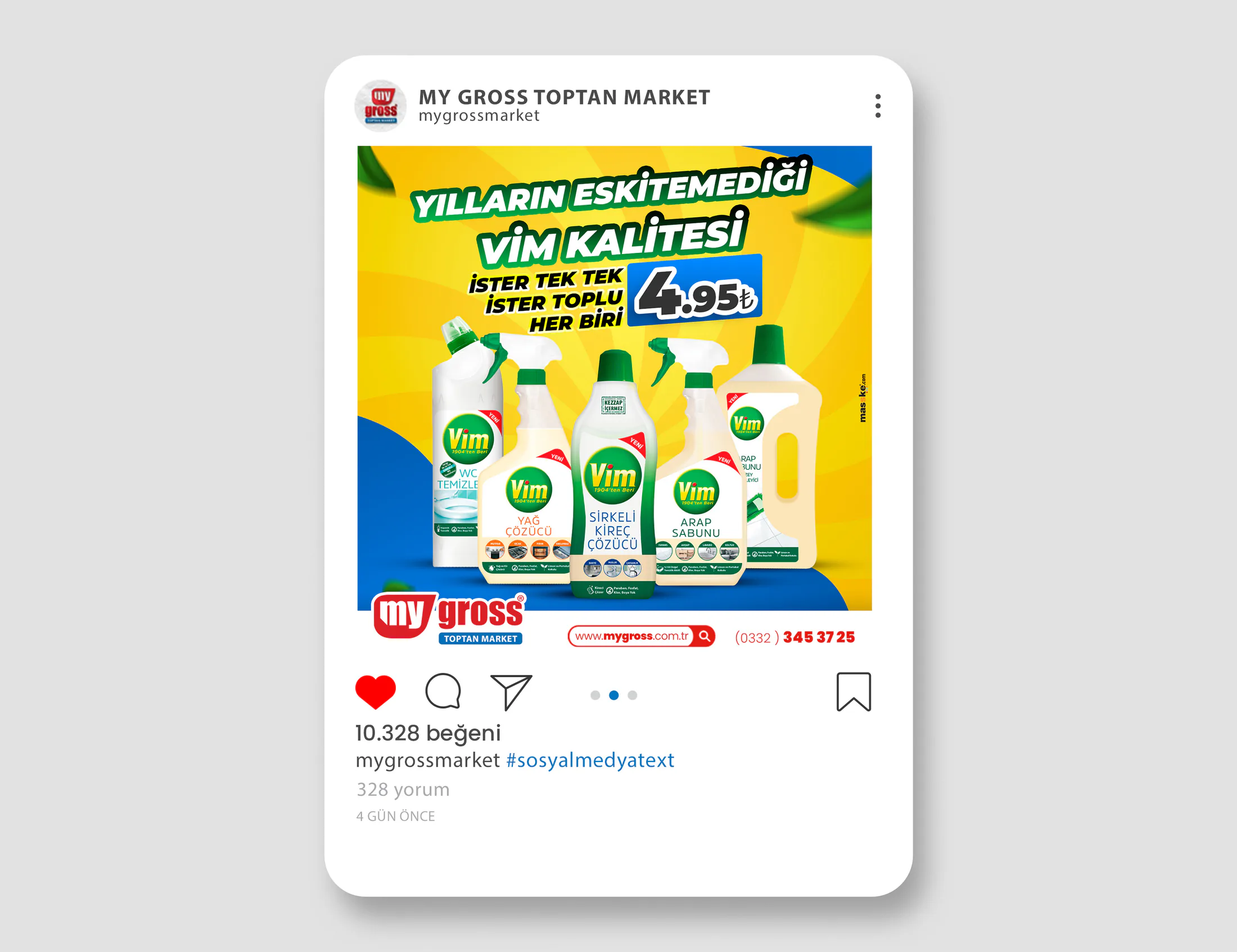 MY GROSS MARKET proje uygulaması 1